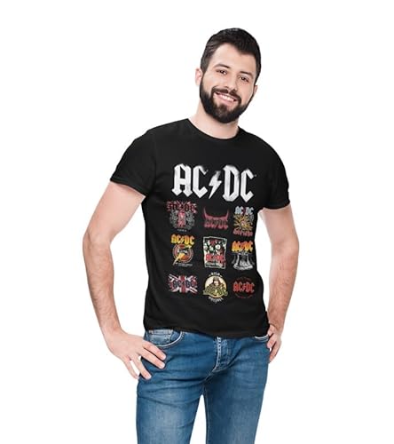 AC/DC MEACDCRTS033 Camisetas, Negro, 3XL para Hombre