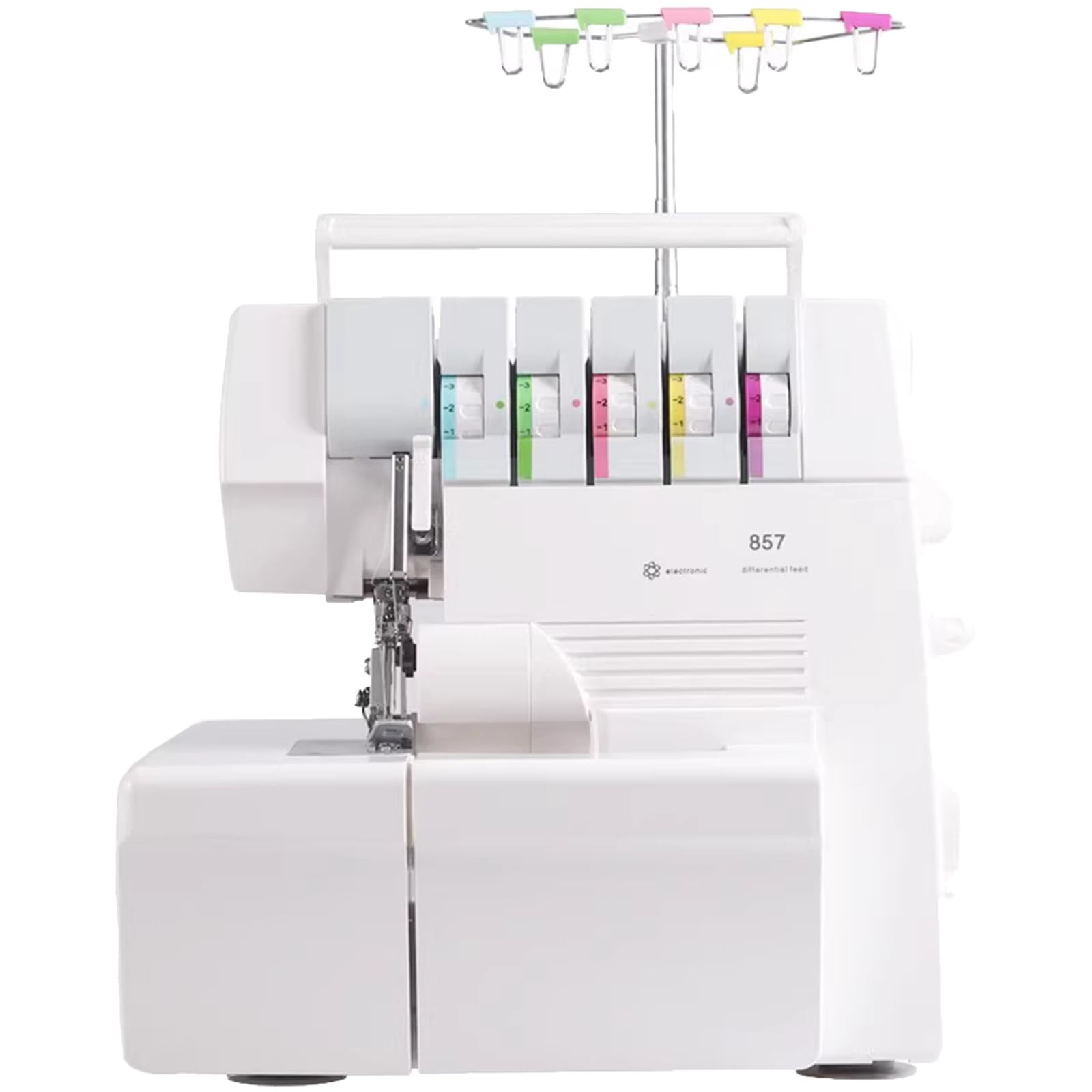 GYKOZY Professional Heavy-Duty Coverstitch Serger, Semi-Industrial Overlock Machines, Sewing Machines, with 2-3-4-5 Stitch Capability, Trim Trap, Snap-ons Presser Feet