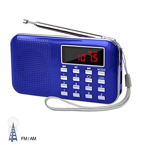 LEFON Mini Digital AM FM Radio Media Speaker MP3 Music Player Support TF