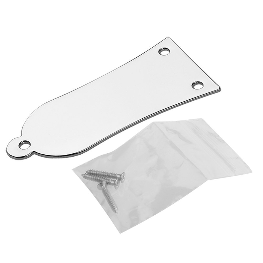 JD Chrome Plated Metal Guitar Truss Rod Cover Fit Epiphone Les Paul & SG Parts (Chrome)