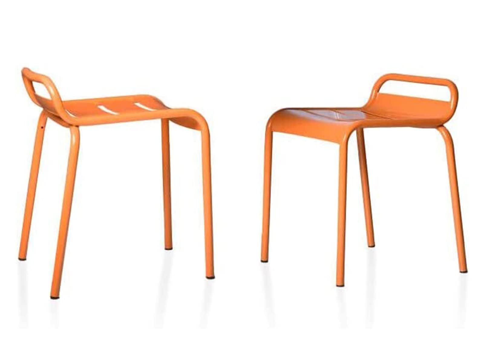 orange metal outdoor chairs