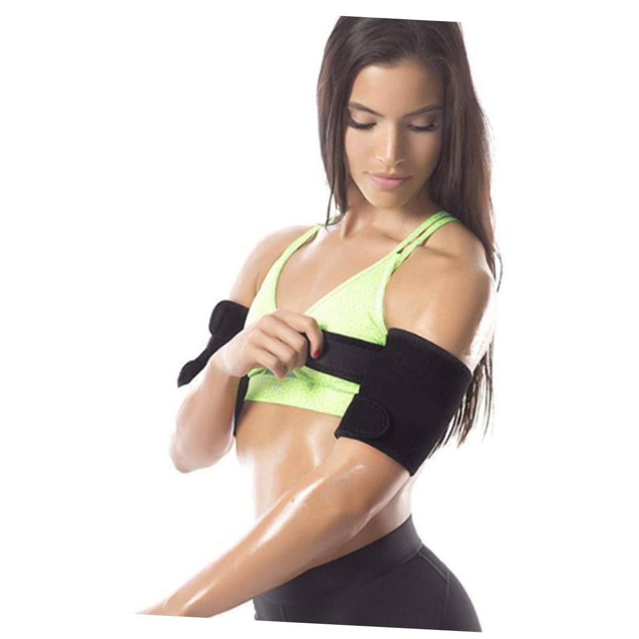 NOLITOY 2pcs Thigh and Arm Compression Sleeves Leg Support Brace Thigh Sweat Band for Workout