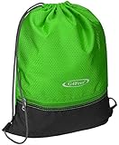 G4Free Water Repellent Gymbag Large Drawstring Backpack Sackpack String Bag Cinch Sack Gymsack for Shopping Sport Yoga Tennis Ball (Grass-Black)