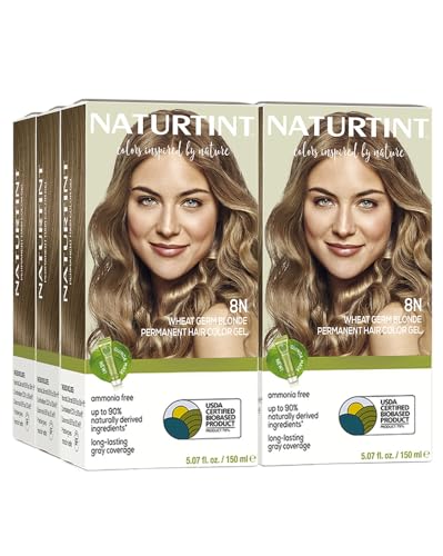 Image of Naturtint 8N Wheat Germ Blonde Permanent Hair Color (Pack of 6), Ammonia Free, Vegan, Cruelty Free, up to 100% Gray Coverage, Long Lasting Results (Packaging may vary)