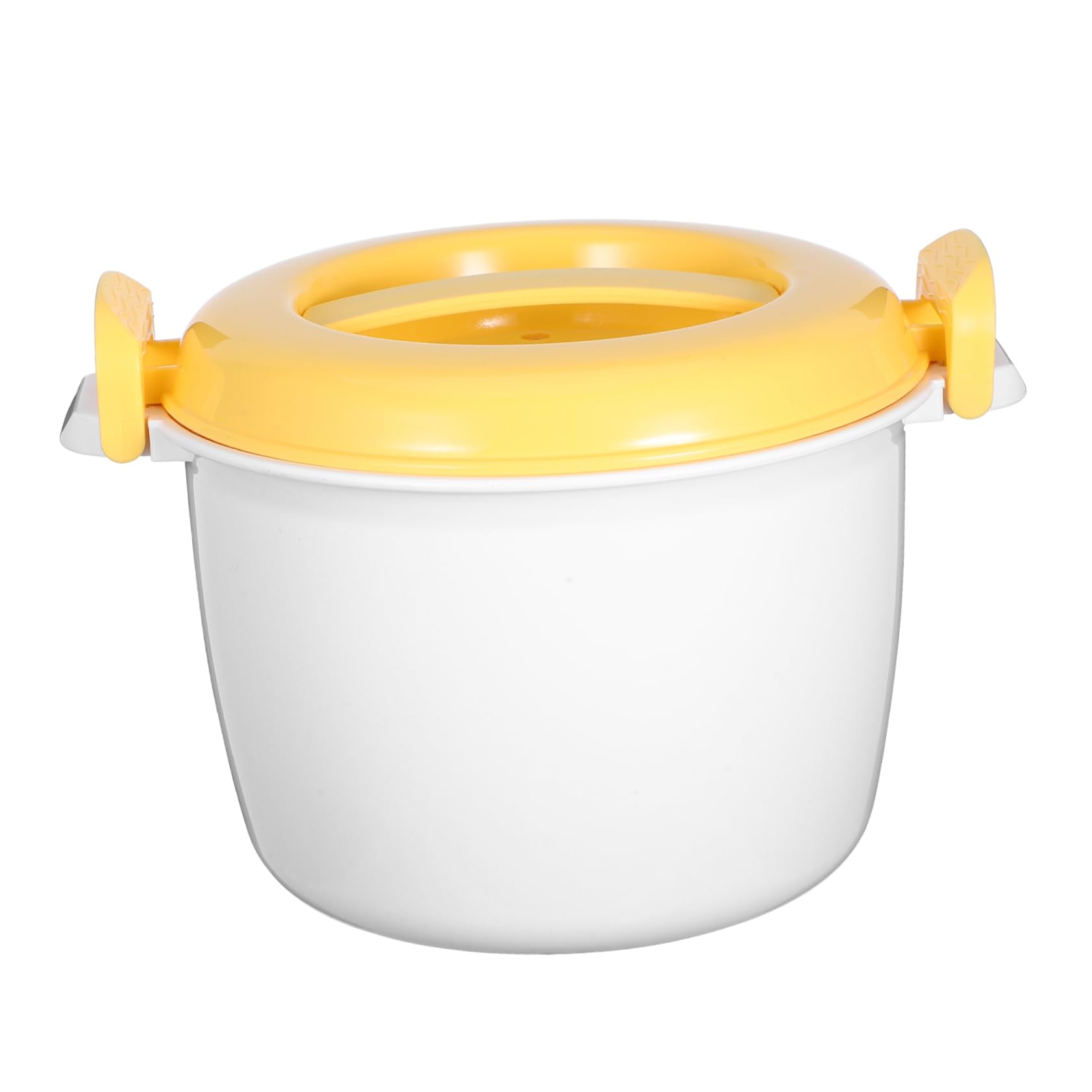HEALLILY Microwave Rice Cooker for Microwave Oven Small Yellow Multifunction Food Container Capacity Steamer for Rice Soups Stews