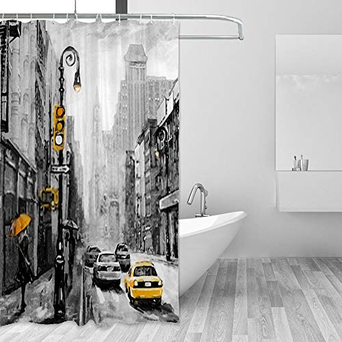 Rideau de douche de qualité supérieure en textile imperméable résistant aux plis