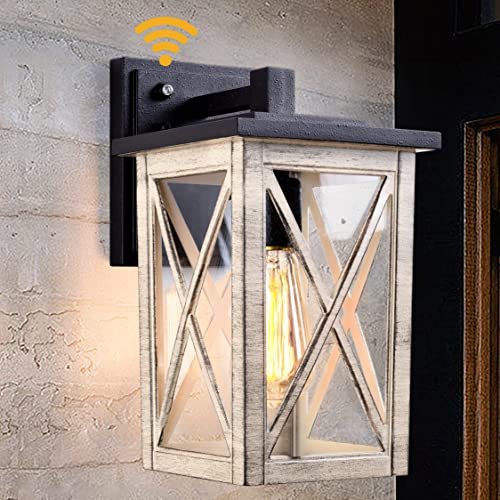 Mo&Ok Outdoor Porch Light Dusk To Dawn Aluminum Waterproof Wall Sconce Lantern Farmhouse Outdoor Wall Lamp Light Fixture E26 Socket #TOP23