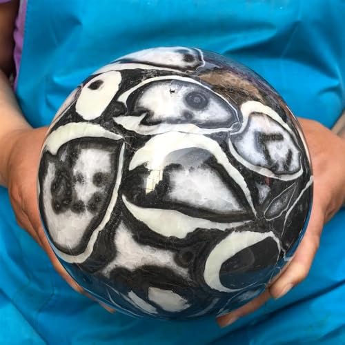 Decorative Ornaments Shell Jasper Thousand Eye Stone Crystal Ball (Size : 1100-1200g)