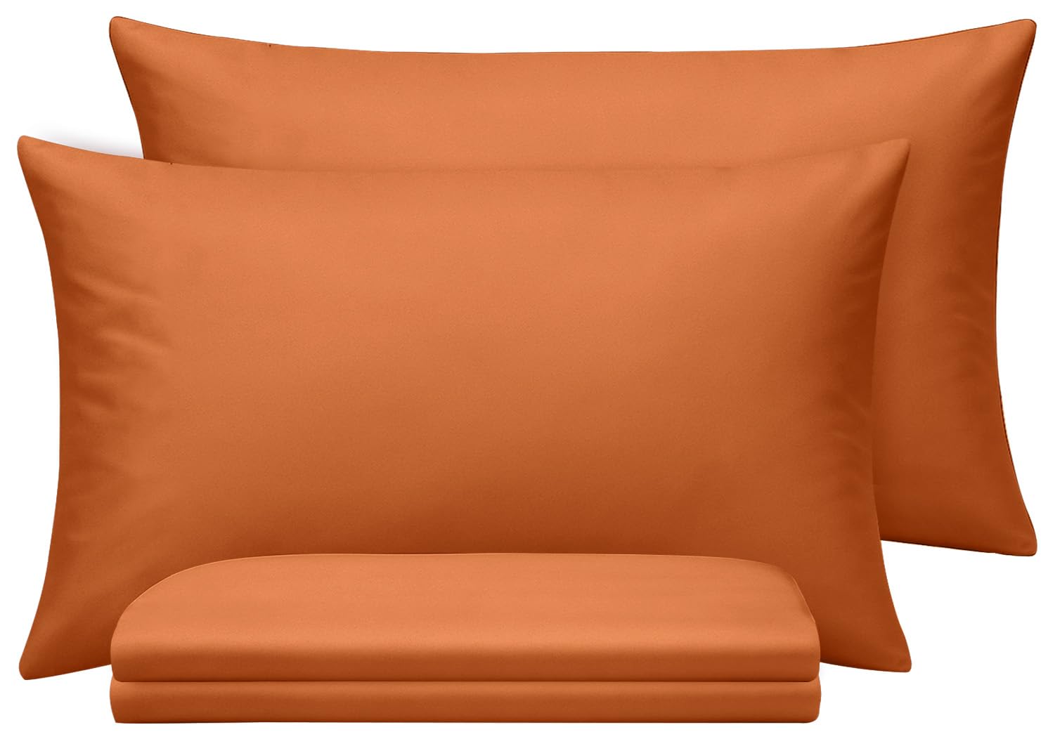 BedLooms Rust Pillow Cases 12 Pack Standard Size Brushed Microfiber Super Soft Pillowcases with Envelope Closure, House Wife Pillow Covers Hypoallergenic