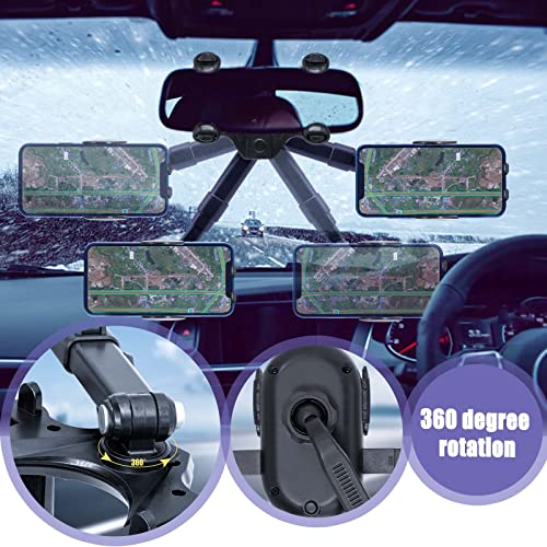 image for xbaiyanr Vehicle Rear View Mirror Phone Holder Mount Universal 360 Deg