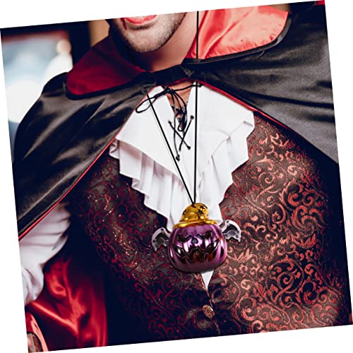 Nolitoy 2Pcs Glow Necklace Toys For Tots Gifts Pumkins Halloween Party Led Charm Halloween Jewelry Accessory Jack O Lantern Necklace Pumpkin Ornament Pendant Accessories Halloween Necklace #TOP4