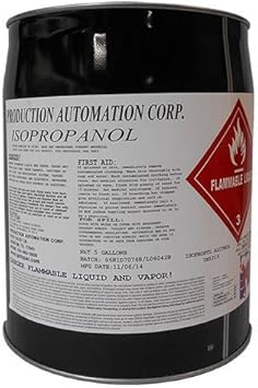CleanPro® 99% Isopropyl Alcohol, Anhydrous IPA Solvent, 5-Gallon Industrial Pail for Manufacturing, Equipment Cleaning & Degreasing