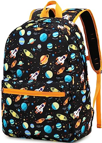 CAMTOP Mochila infantil pré-escolar, jardim de infância, mochila escolar infantil para meninos e meninas, Rocket Planet, 15.4' x 4.5' x 10.2', Clássico