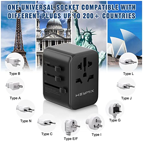 image for HEYMIX LIFE HEYMIX International Travel Adapter, Universal Adapter Tra