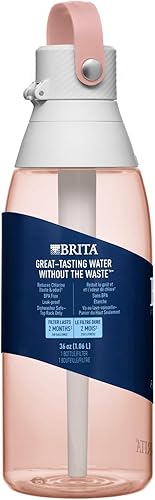 Miniatura 10 de Brita Botella de agua filtrante de plástico duro de alta calidad, sin BPA, reutilizable, reemplaza 300 botellas de agua de plástico, el filtro dura