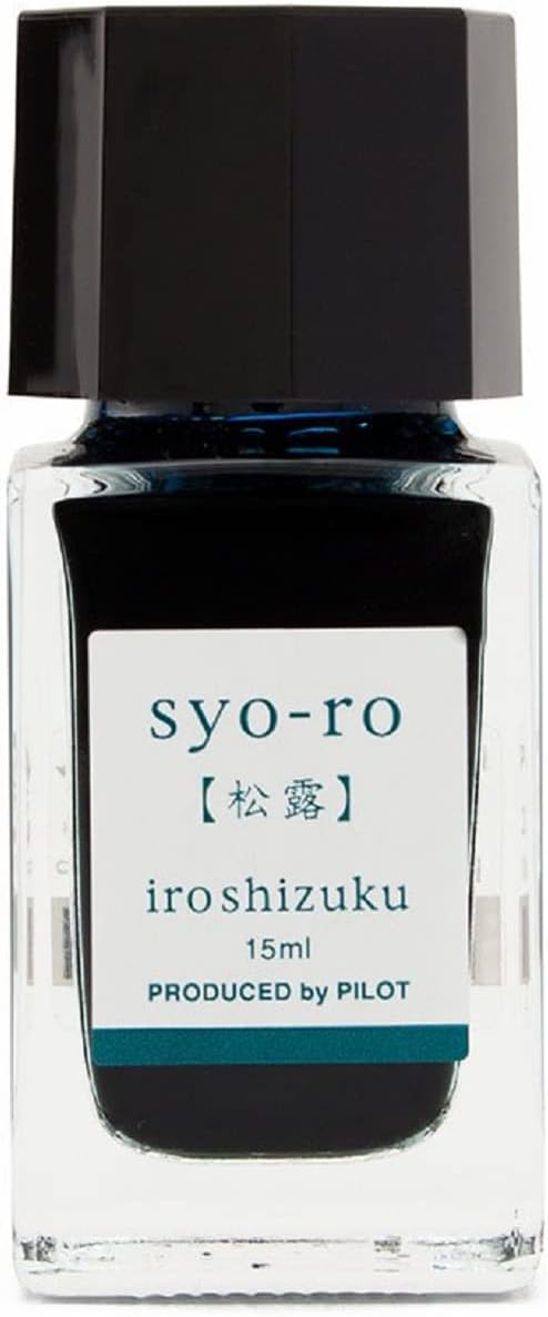 Pilot Iroshizuku Mini Bottled Fountain Pen Ink syo-ro 15ml Bottle INK-15-SY Japan Import with Original Stylus Ballpoint Touch Pen