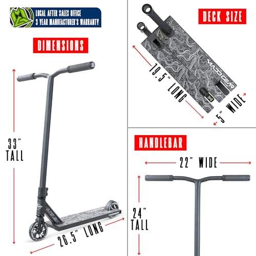 Image of Pro Stunt Scooter for Kids and Teens Ages 8-12 - Lightweight Durable Trick Scooter for Skatepark and Street - Easy Assembly - Madd Gear MG4