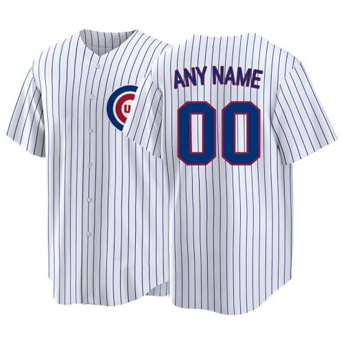 dicusclos Custom Personalized Baseball Jersey with Any Name and Number on Jersey Back for Unisex and Youth, Medium-5X-Large