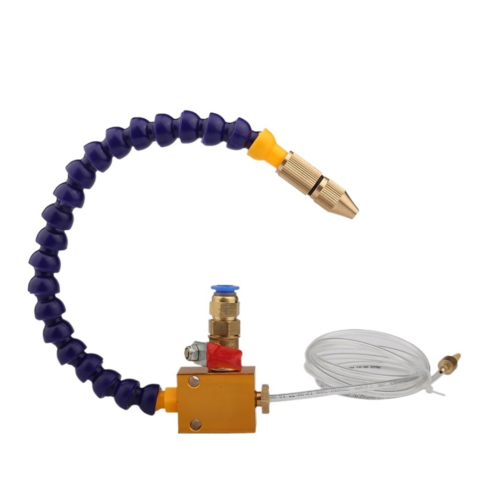 Flexible Coolant Pipe 8mm Air Duct Engraving Machine Cooling Spray Water System CNC Lathe Milling Oblate Nozzle(Spray Set-Magnet)