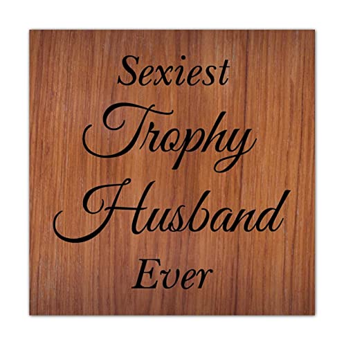 Plaque vintage en bois grand format carré pour décoration de table rétro