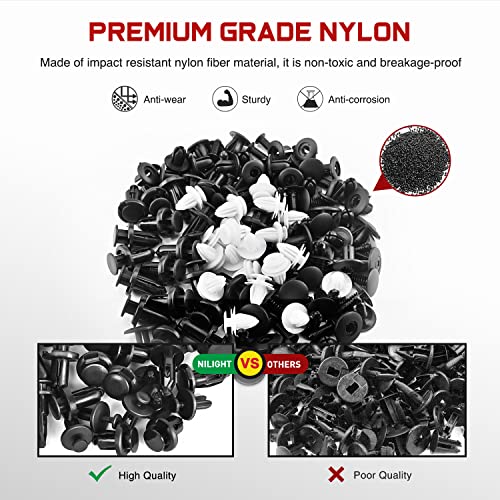 Image of Nilight 120PCS Car Retainer Clips Fastener Remover 6mm 7.6mm 8mm 8.8mm10mm Expansion Screws Replacement Kit Bumper Push Rivet Clips for GM Ford Honda Chrysler 1 PC Fastener Remover