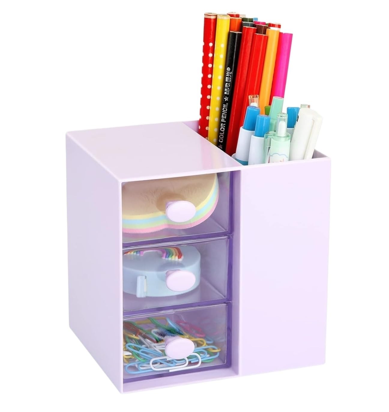 Organizzatore da scrivania Organizzatore da scrivania in plastica con cassetto Scatola portaoggetti per ufficio Organizzatore per trucco cosmetico Organizzatore ordinato da scrivania per la raccolta