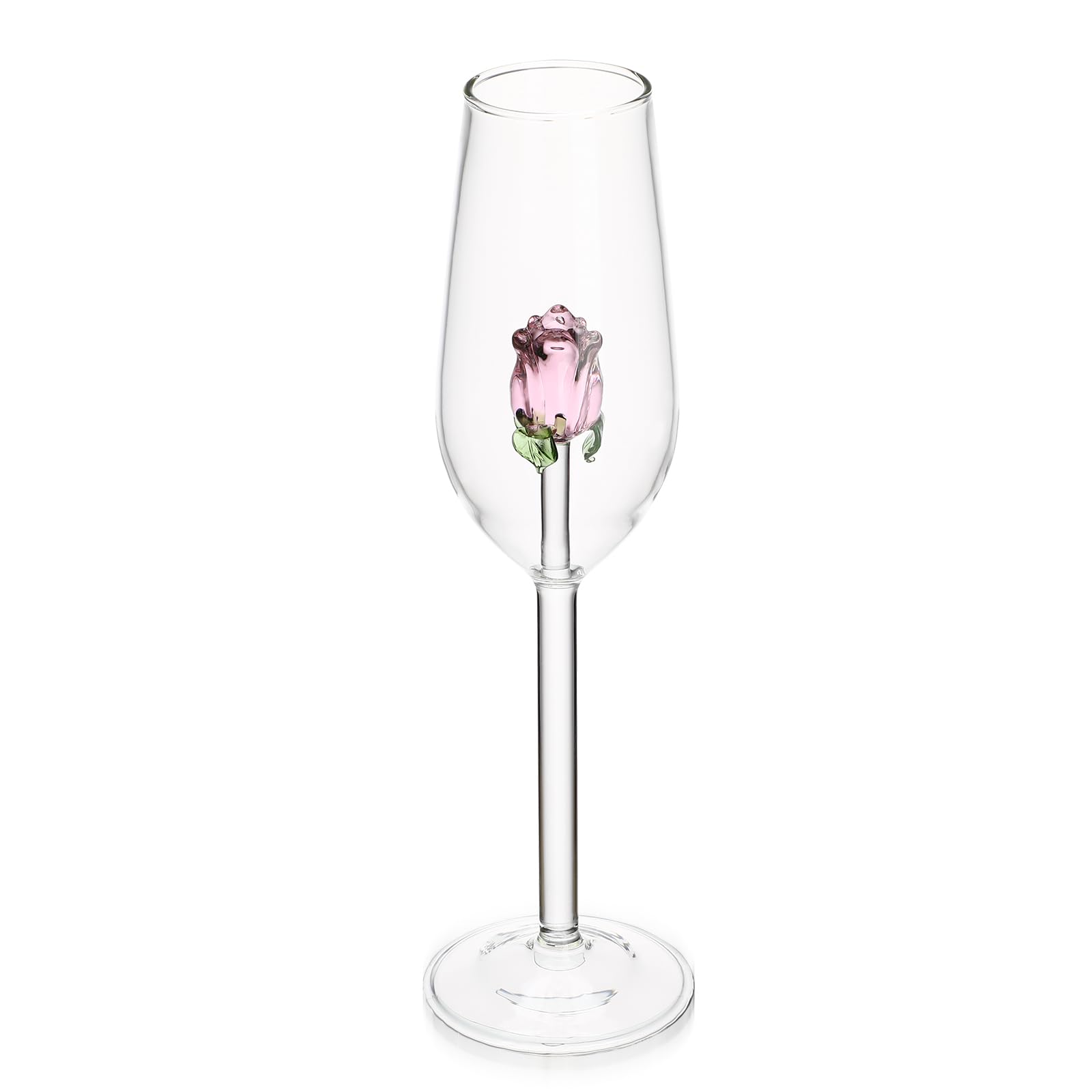 UPKOCH 1 copa de champán rosa para boda, copas transparentes, copas de agua, copas de champán, taza de whisky, copas de champán, taza de champán, de champán, práctica copa de champán, rosa