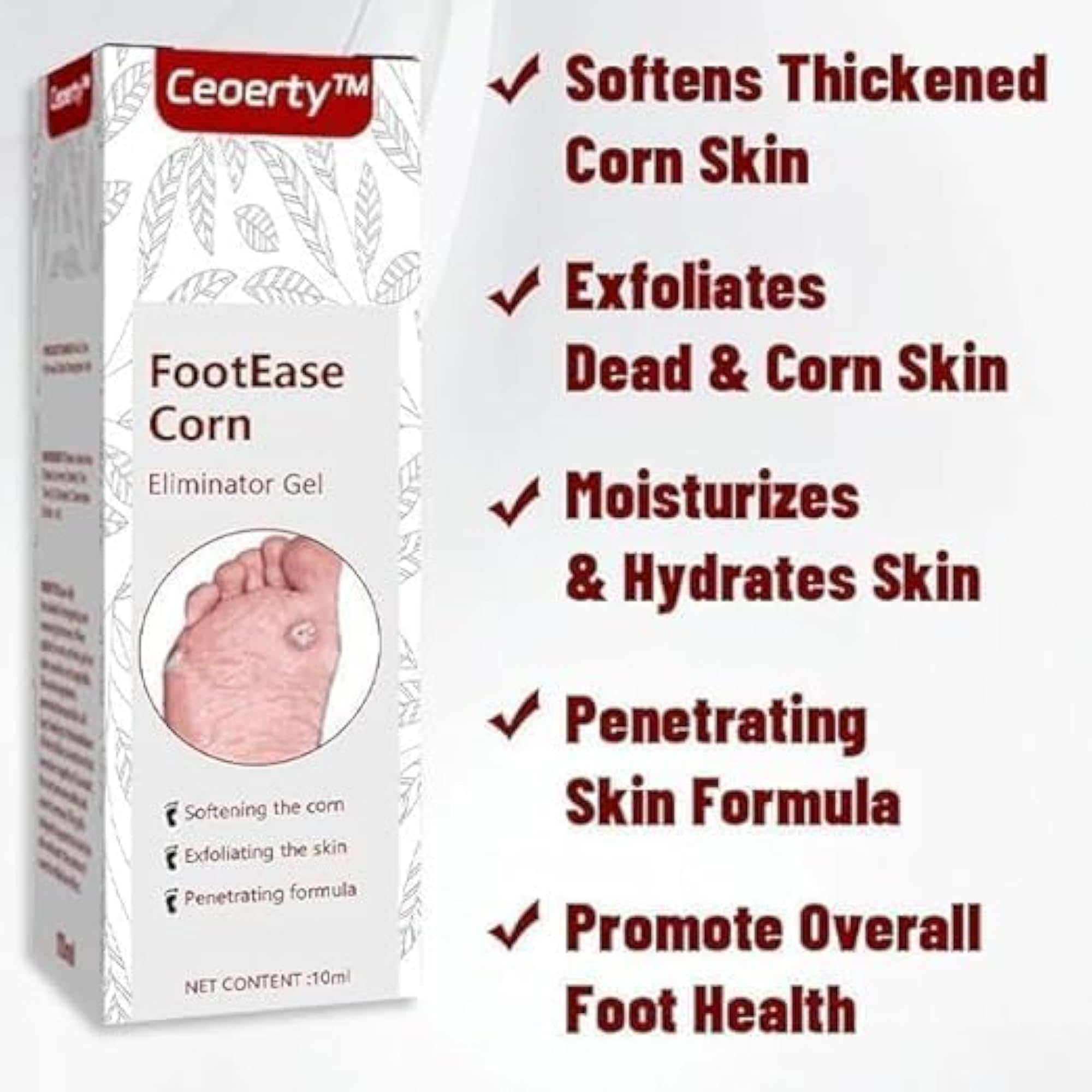 Professional Corn & Callus Remover Gel, Rapid Hard Skin Softening