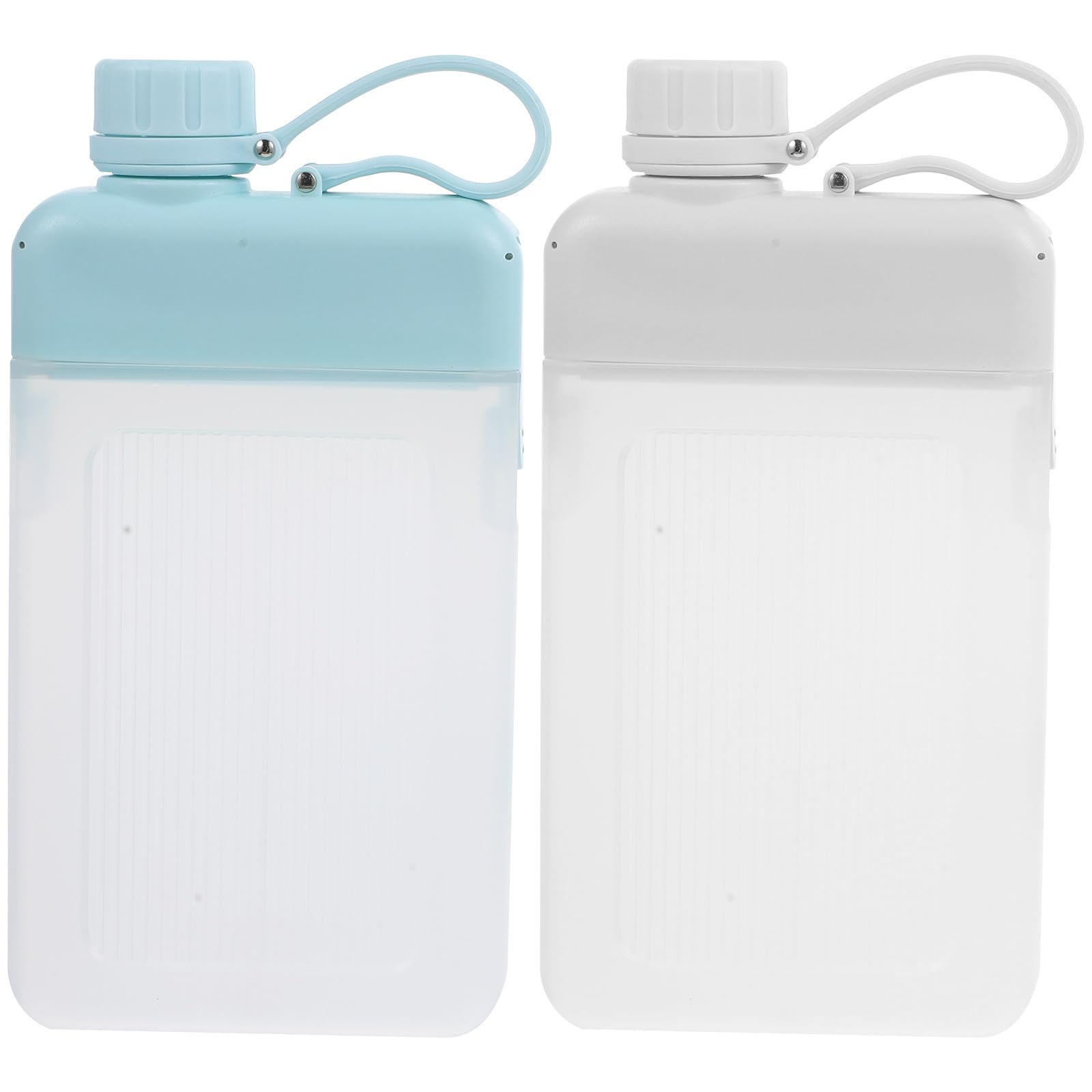 2stücke Flache Wasserflasche mit Auslaufsicherem Verschluss Handliche Trinkflasche für Läufer und Fitness Kompakt und Wiederverwendbar für Reise und Sport