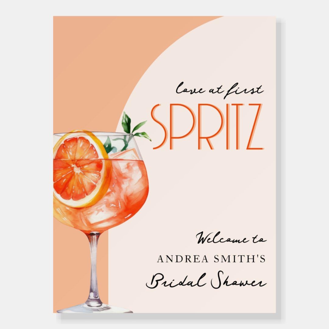 Amazon.com: Elegant Love At First Spritz Welcome To Bridal Shower