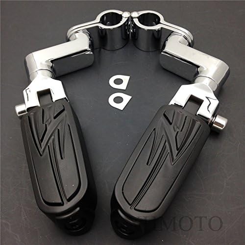 HONGK- 1.5" Highway Radical Flame Foot Pegs Clamps Compatible with TRIUMPH VL1500 VL800 VZ800 [B01BW4M8L6]