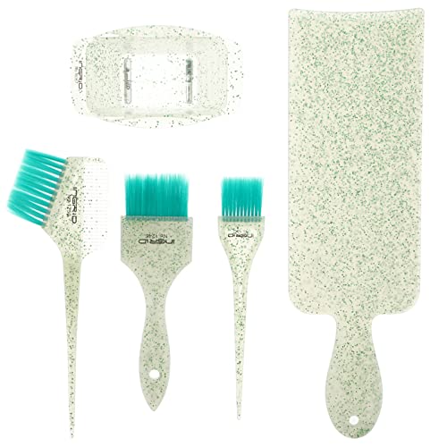 Lurrose 5 Cores de Cabelo Balayage Placa Placa Cauda Destacando Salão Pin Pente de Plástico Com Bran