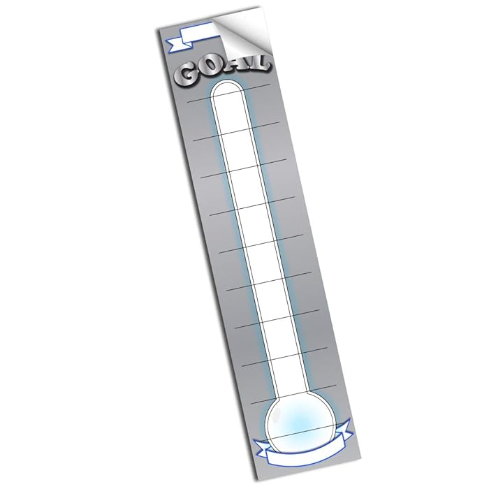 Buy Goal Setting Fundraising Donation Thermometer 11x48 Dry Erase Blank Reusable Vinyl Decal