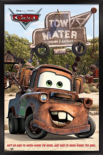 Poster mural Cars Disney Mater grand format encadré noir 56x86 cm