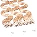 Produktbild hair2heart 100 x 0.5g Echthaar Microring Loop Extensions, 50cm - gewellt - #18 haselnussblond