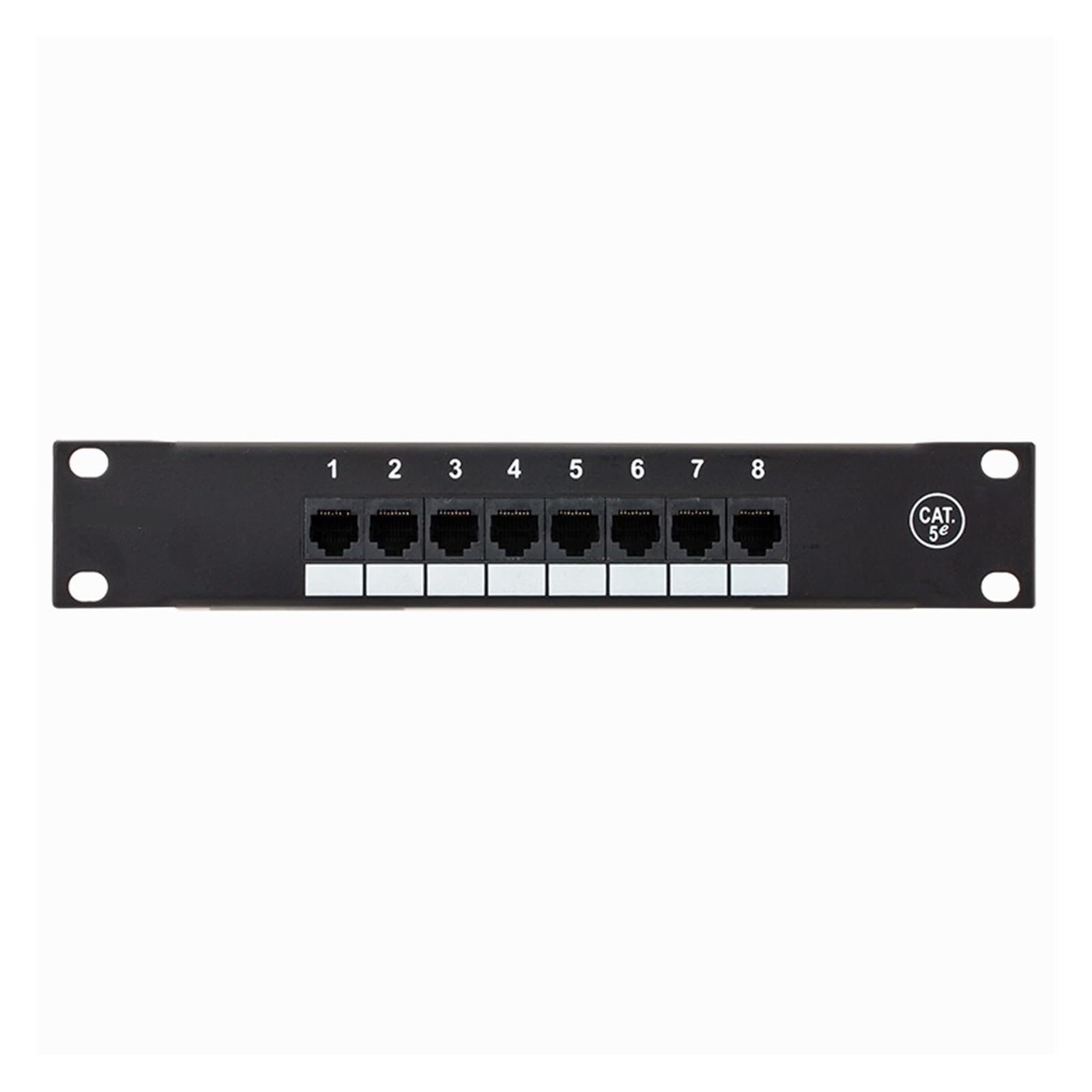 Panneau de brassage 10" 8 ports CAT5e CAT6 1U - Mini panneau de brassage 8 ports - Montage en rack 10"