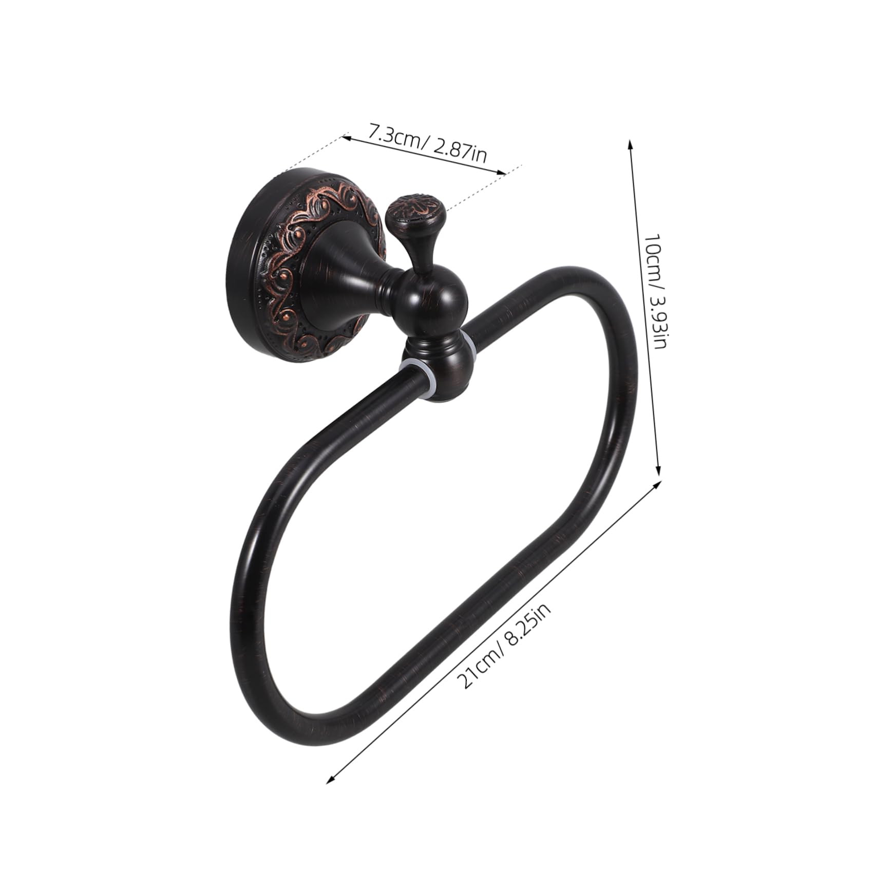 Homoyoyo Anello Portasciugamani in Rame Portasciugamani a Forma Ellittica da Parete per Bagno Appendi Asciugamani Design Moderno per Casa e Cucina