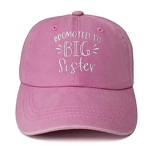 Syiomlis Vintage Embroidered Baseball Caps,Adjustable Washed Hat for Boys Girls (Big Sister-1) Black