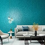 Material: Papier jidan Einfarbig Pfaublau Tapete glatt grün blau Wand Papier wasserdicht PVC texturierten Funktion (Color : P00605)