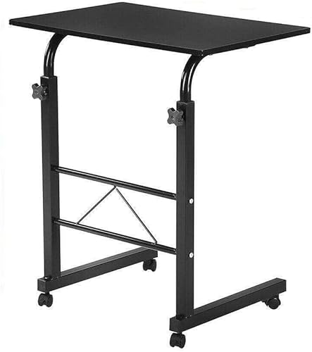 JHUS - Mesa de escritorio para computadora portátil, carrito rodante, ángel y altura ajustable, muebles de oficina en casa, escritorio de pie,