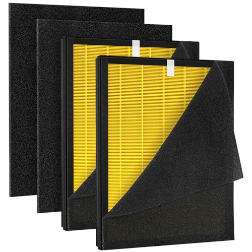 Image of KJ190L Pet Care Washable Filter For MOOKA KJ190L KJ190H Air Purifier, 3 Stage Filtration KJ190 Filter Removes Pollen Smoke Pet Hair Dust, More Activated Carbon For Pet Odor and Dander, 2 PACK for Pets