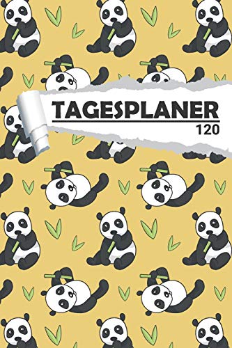  Tagesplaner Panda Bär: Eleganter Terminplaner I DIN A5 I 120 Seiten I Tageskalender I Organizer für Schule, Uni und Büro