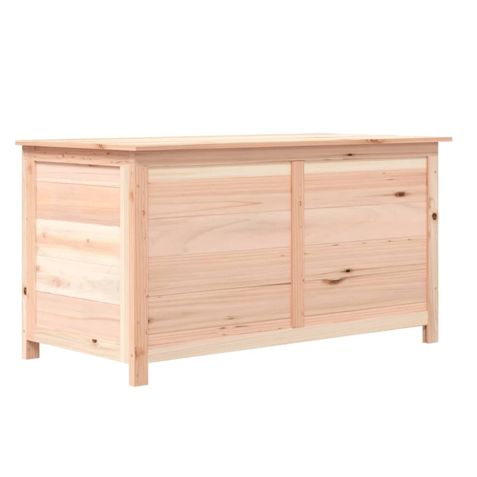 Gecheer Scatola per Cuscini da Esterno,Baule per Giocattoli,Cassapanca,Contenitore,Baule da Esterno Legno,Baule da Giardino per Mobili da Giardino, 100x50x56 cm Legno Massello Abete