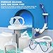 Greatever Dry Snorkel Set,Panoramic Wide View Anti-Fog Scuba Diving Mask,Professional Snorkeling Gear for Adults Kids