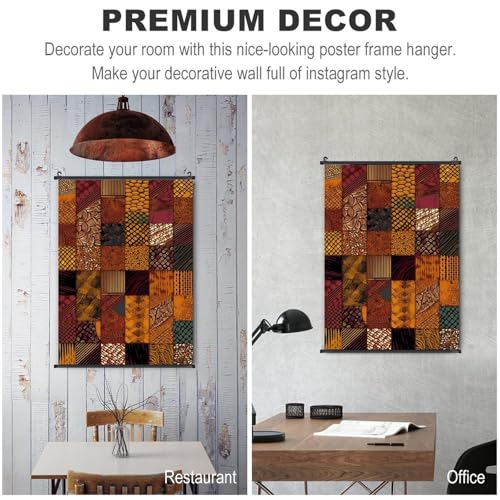 Poster style africain patchwork 40x60 cm avec crochet amovible - 4