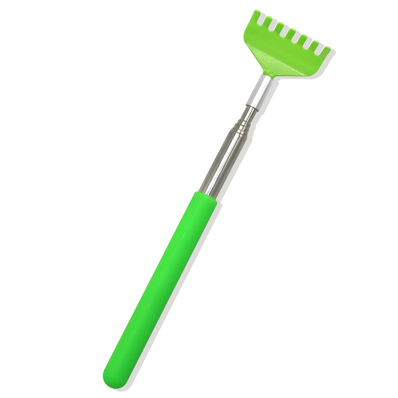 Back Scratcher, Stainless Steel Back Scratcher Massager, Telescoping Scratching Tool, Portable Extendable Back Scratcher with Telescopic Handle for Adults Men Women Itch Relief(Green)