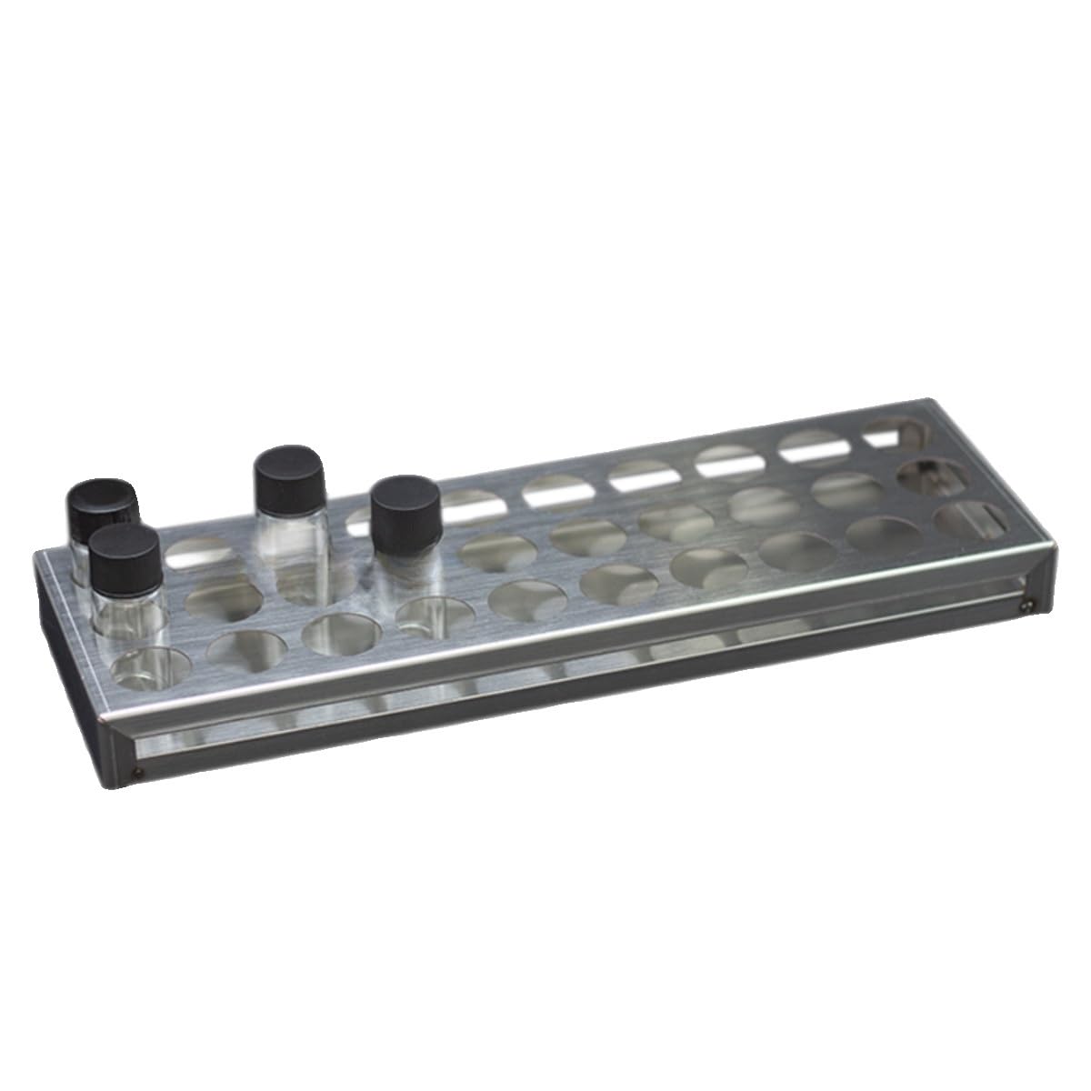 Robuster Reagenzglashalter aus Edelstahl for Schulexperimente | Ständer for kolorimetrische Röhrchen | Zentrifugenröhrchen-Organizer(30mm-32holes)