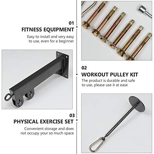 Sistema de polia da Besportble, exercitador de força no antebraço, pesos, aderência para treino com