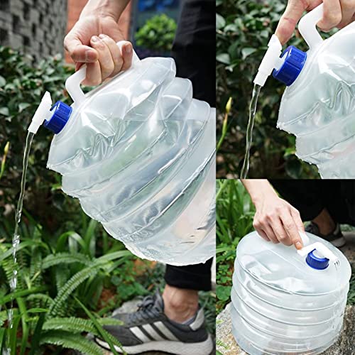 FOXNSK Collapsible Water Container, 5L 10L 15L Portable Folding Water Carrier with Tap, BPA Free Water Carrier Tanks - Image 3