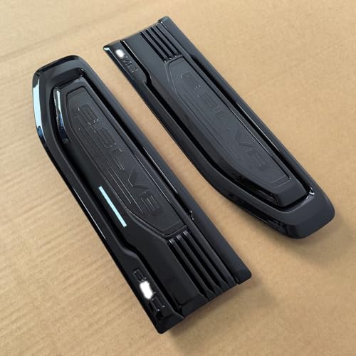 Image of 2pack OEM 2019-2026 5.3L V8 Vent Emblem Right Left 3D Nameplate Badge Replacement for Sierra 1500 85160715 86532087 (Gloss Black)